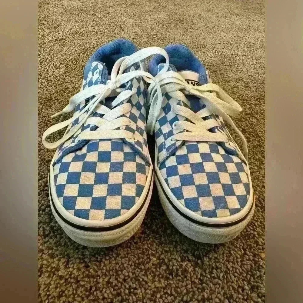 Vans shoes youth size 2 blue white